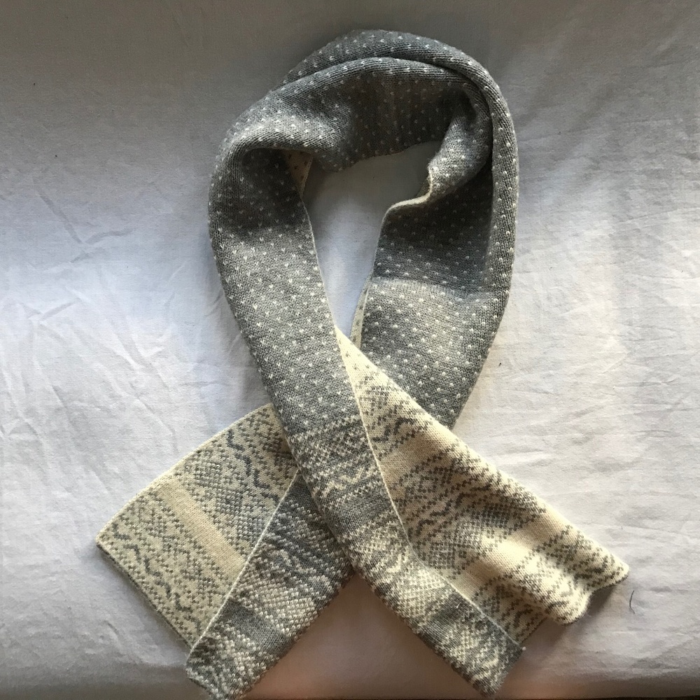 Men's Old Navy Reversible Scarf | Cream & Gray